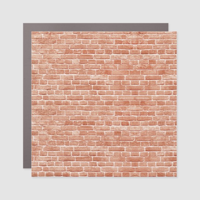 Old red brick wall texture. car magnet (Front)