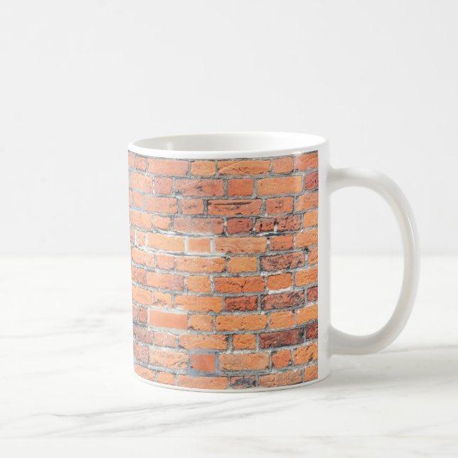 Old red brick wall texture coffee mug (Right)