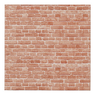 Old red brick wall texture. faux canvas print