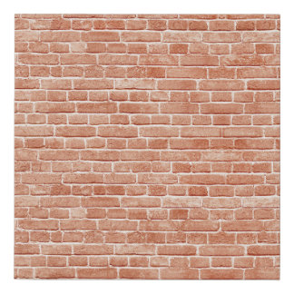 Old red brick wall texture. faux canvas print