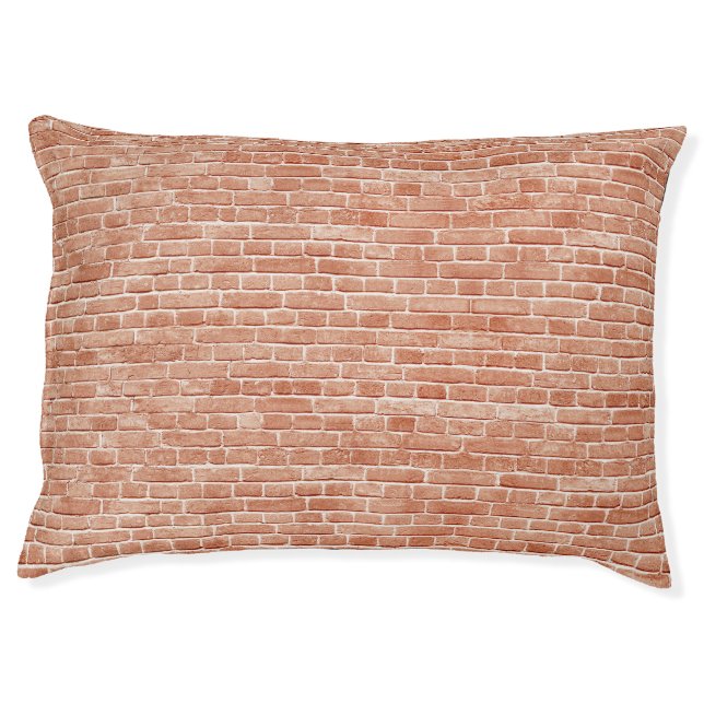 Old red brick wall texture. pet bed (Front)