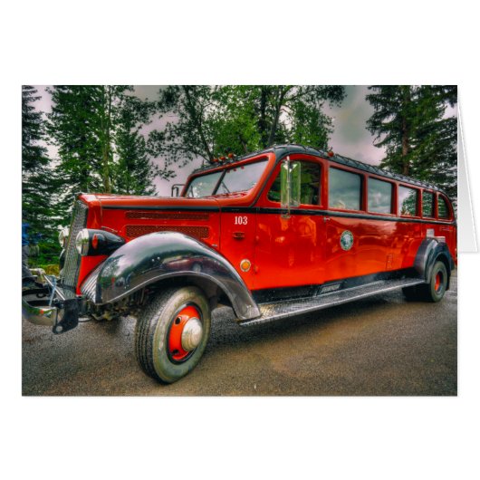Old Red Bus Cards (Front Horizontal)