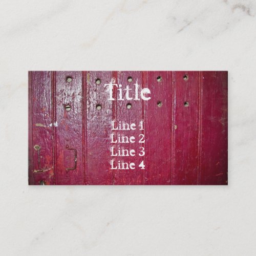Old red door standard size business card