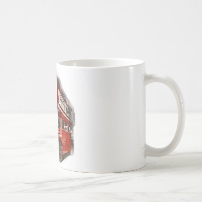 Old Red London Bus Coffee Mug (Right)