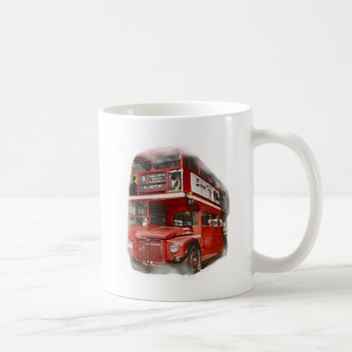 Old Red London Bus Coffee Mug