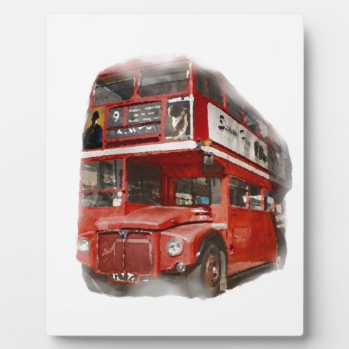 Old Red London Bus Plaque
