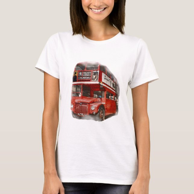 Old Red London Bus T-Shirt (Front)