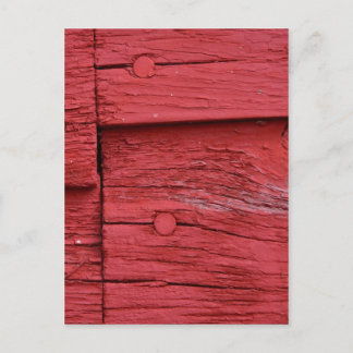 Old red paint postcard