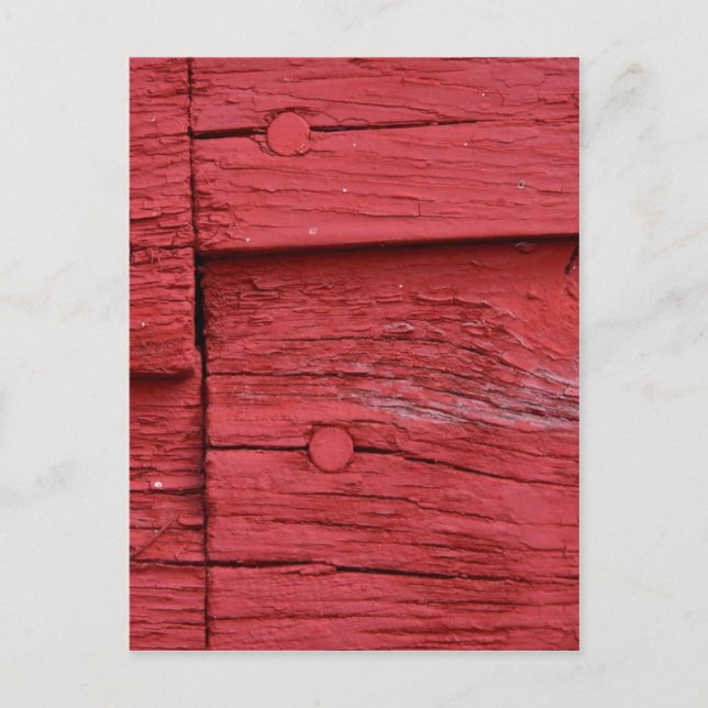 Old red paint postcard (Front)