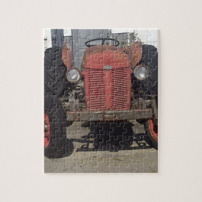 Old Red Tractor Jigsaw Puzzle (Vertical)