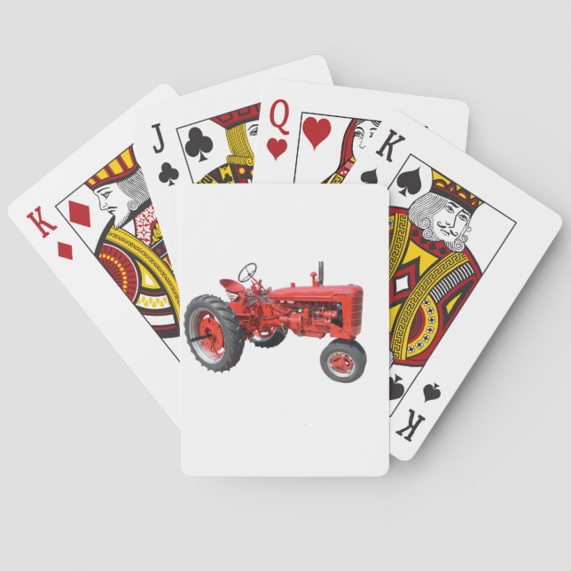 Old Red Tractor Poker Cards (Back)