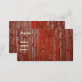 Old red wood business card (Front/Back)