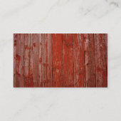 Old red wood business card (Back)