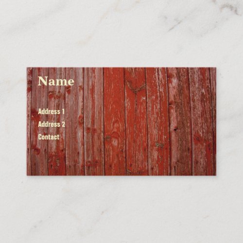 Old red wood business card templates