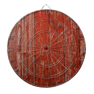 Old red wood dart board