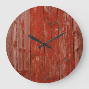 Old red wood large clock
