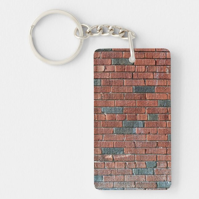 Old Reddish/Brownish Brick Wall Keychain (Front)