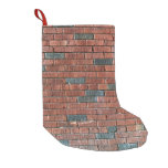[ Thumbnail: Old Reddish/Brownish Brick Wall Christmas Stocking ]