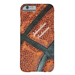 Old Retro Basketball Pattern With Name Barely There iPhone 6 Case
