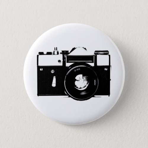 Old retro monochrome SLR camera Button