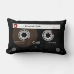 Old Retro Music Cassette Mixtape Lumbar Pillow at Zazzle