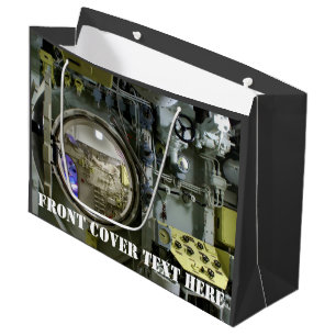old retro submarine large gift bag