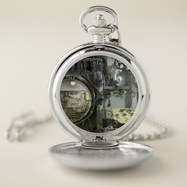 old retro submarine pocket watch (Inside)