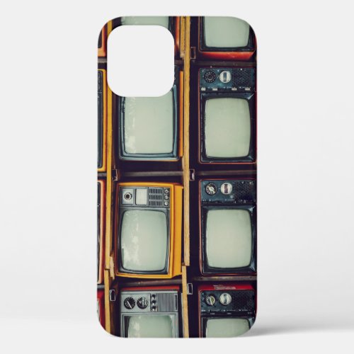 Old Retro Television Blank Screen iPhone 12 Case