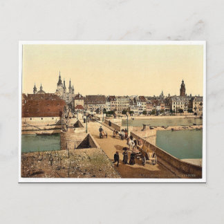 Old Rhine Bridge (i.e. Old Main Bridge) and town, Postcard