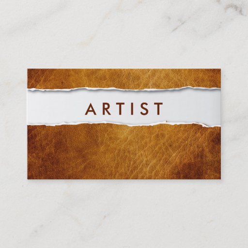 Customizable Old Ripped Paper Artist Business Card