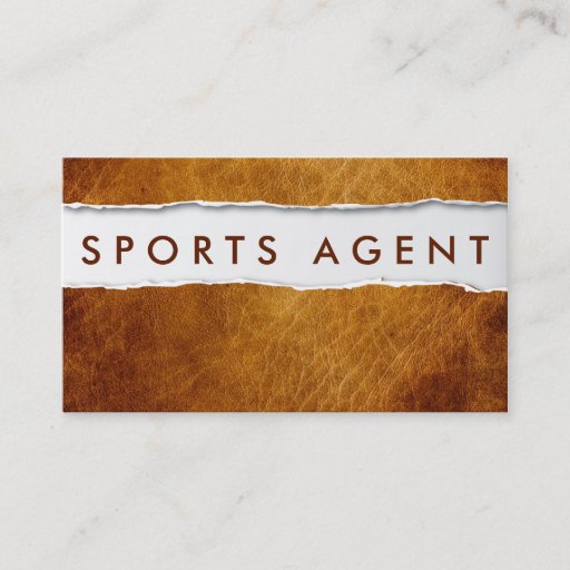 Customizable Old Ripped Paper Sports Agent Business Card