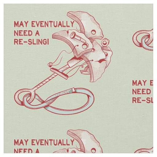 Old Rock climbing cam funny  Fabric