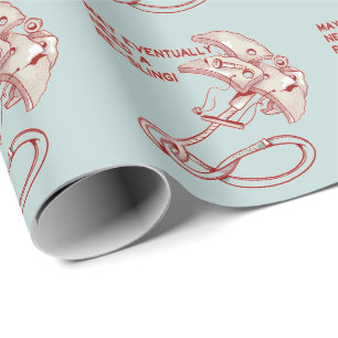 Old Rock climbing cam funny Wrapping Paper
