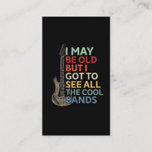 Old Rock Music Band Lover Guitar Musician Business Card