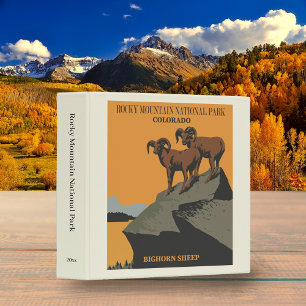 Old Rocky Mtn National Park Bighorn Scrapbook 3 Ring Binder
