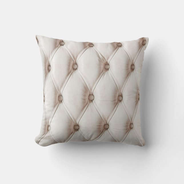 Old rose: classic leather texture. throw pillow (Front)
