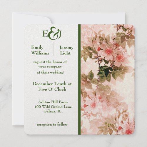 Old Roses Wedding Invitation