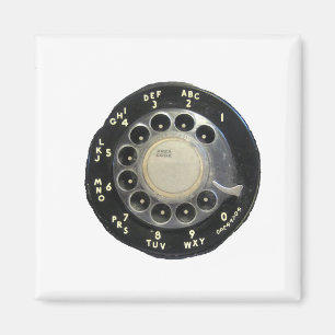 Old Rotary Phone Dial Magnet