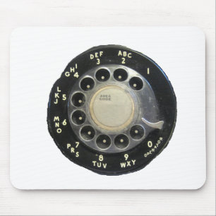 Old Rotary Phone Dial Mouse Pad