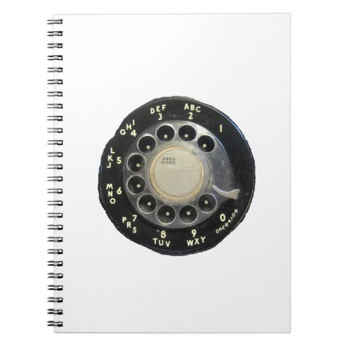 Old Rotary Phone Dial Notebook