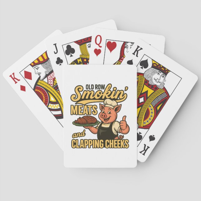 Old Row Smokin Meats and Clapping Cheeks  Poker Cards (Back)