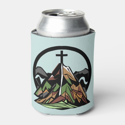 Old Rugged Christian Cross Can Cooler