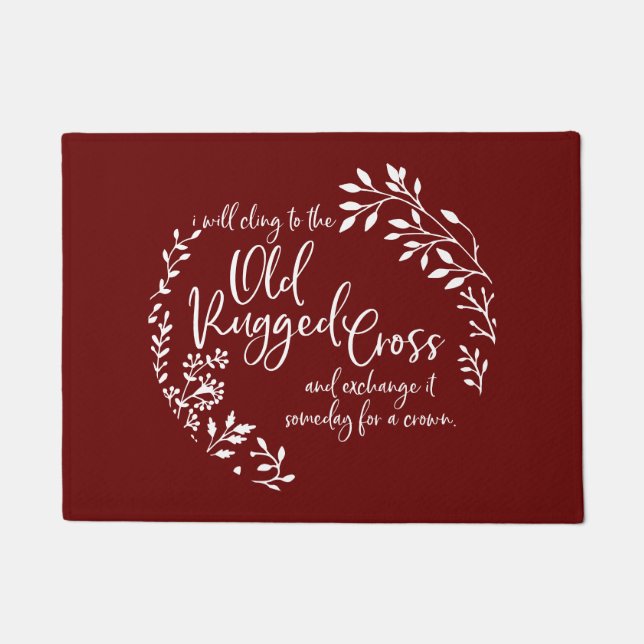 Old Rugged Cross Doormat (Front)