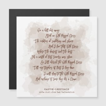 Old Rugged Cross Lyrics Script Easter Keepsake | Zazzle