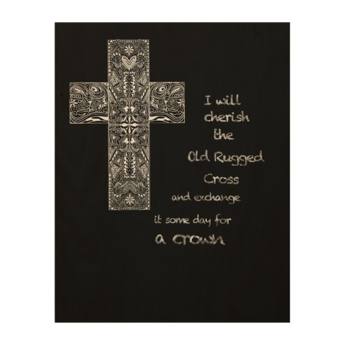 Old Rugged Cross Wood Wall Decor