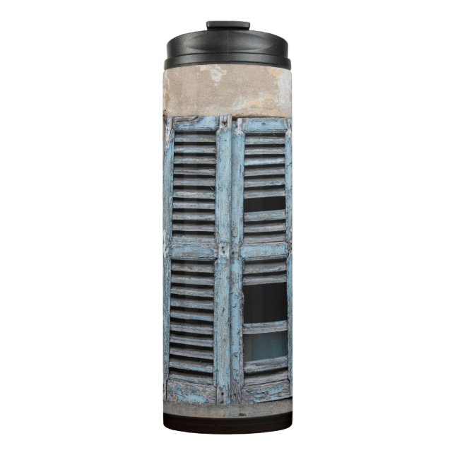 Old ruined wooden window of old houseancient,antiq thermal tumbler (Front)