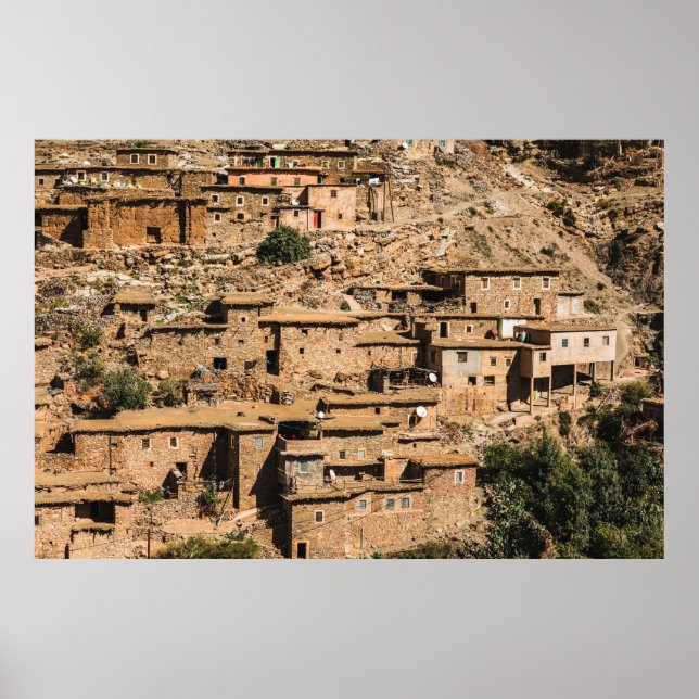 Old rural traditional local village in Morocco. Tr Poster (Front)