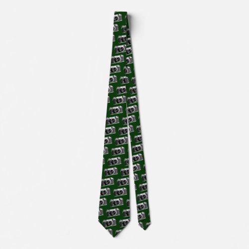 Old Russian Camera _ Dark Green Neck Tie