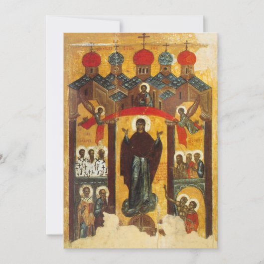 Old Russian icon The Intercession (Front)