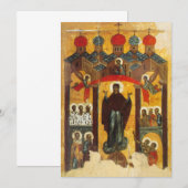 Old Russian icon The Intercession (Front/Back)